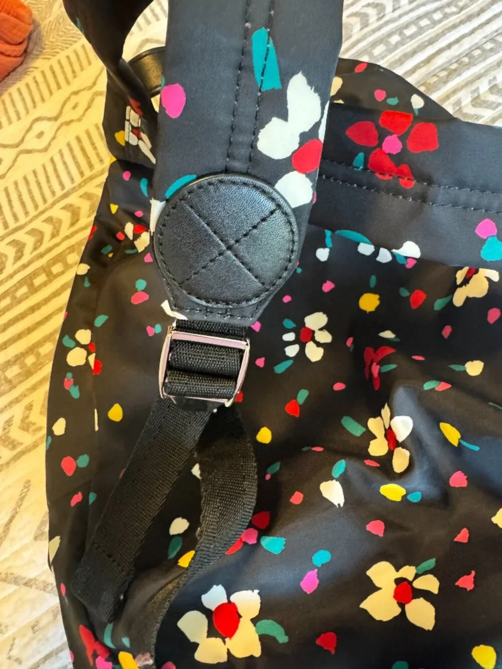 Marc Jacobs Floral Nylon Biker Backpack M0012502 Rare Multicolor Excellent